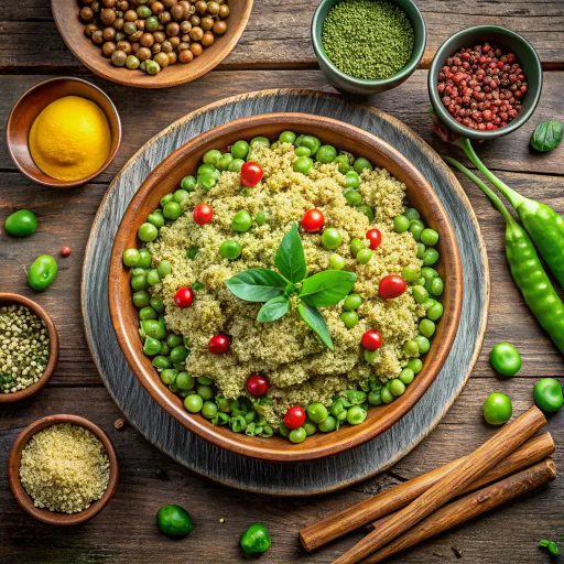 मसाला मटर और क्विनोआ सलाद